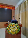 Chủ tịch Hội Khoa học Tâm lý - Giáo dục , Đồng chí Lê Thị Xuân Liên chủ trì Hội nghị