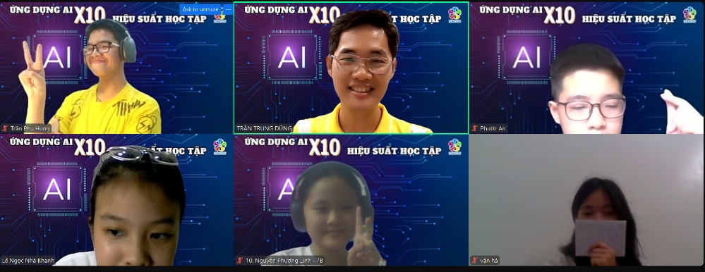 Hình ảnh buổi dạy ứng dụng A.I trong học tập của Zuna Edu