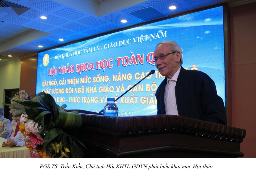 PGS TS Trần Kiều chủ tịch Hội KHTLGD VN